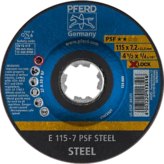 PFERD Schruppscheiben E 115-7 PSF STEEL/X-LOCK