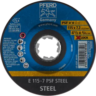 PFERD Schruppscheiben E 115-7 PSF STEEL/X-LOCK