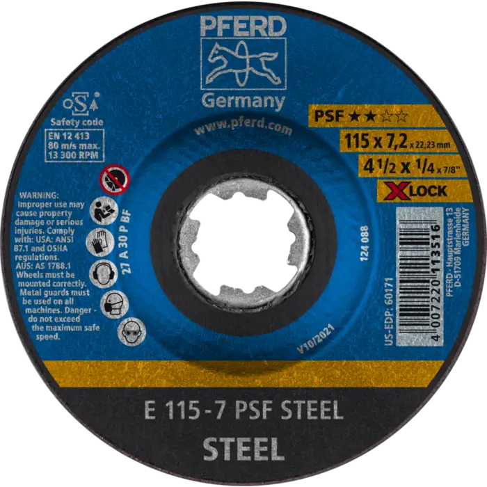 PFERD Schruppscheiben E 115-7 PSF STEEL/X-LOCK
