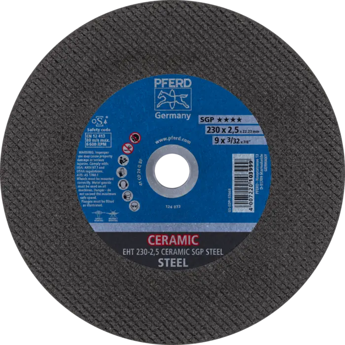 PFERD Trennscheiben EHT 230-2,5 CERAMIC SGP STEEL