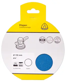 Klingspor - PS 21 FK Scheibe kletthaftend, 150 mm Korn 40 ohne Loch, SB-verpackt im Reiter