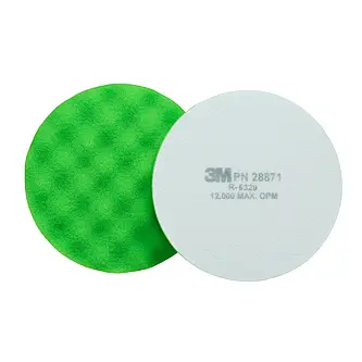 3M Finesse-it Polierschaumpad, grün, 80 mm, gewaffelt