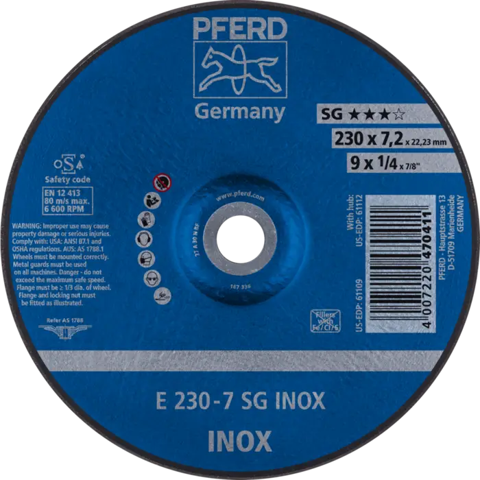 PFERD Schruppscheiben E 230-7 SG INOX
