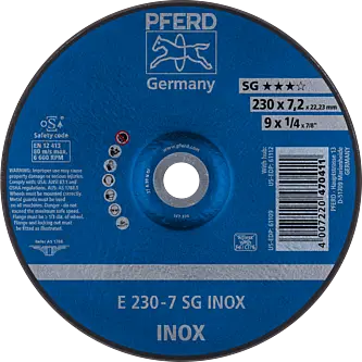 PFERD Schruppscheiben E 230-7 SG INOX