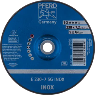 PFERD Schruppscheiben E 230-7 SG INOX