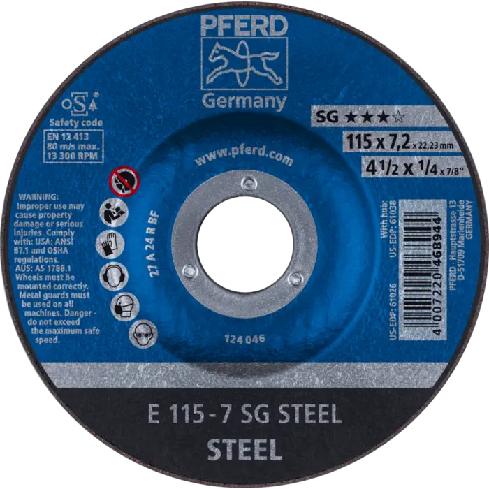 PFERD Schruppscheiben E 115-7 SG STEEL