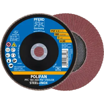 PFERD POLIFAN-Fächerscheiben PFC 180 A 60 PSF STEELOX