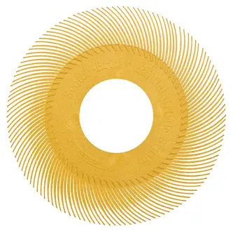 Scotch-Brite Radial Bristle Brush BB-ZB Einzelsegment, gelb, 152,4 mm, P80, Typ A (Nachfüllpackung)