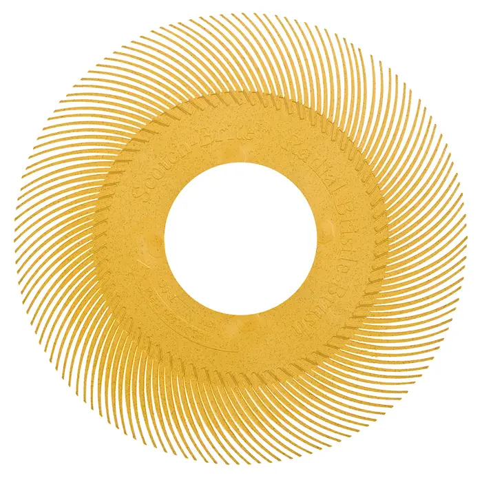 Scotch-Brite Radial Bristle Brush BB-ZB Einzelsegment, gelb, 152,4 mm, P80, Typ A (Nachfüllpackung)