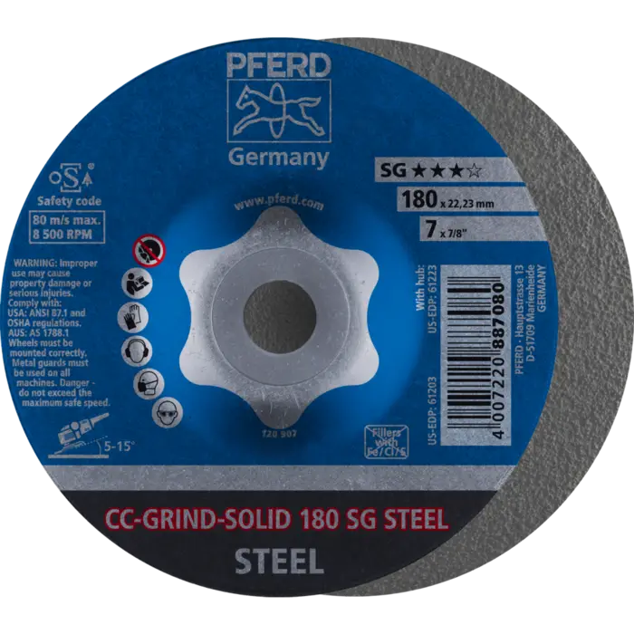 PFERD CC-GRIND (inkl. SOLID, FLEX, STRONG) CC-GRIND SOLID 180 SG STEEL