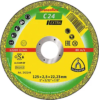 Klingspor - C 24 Extra Trennscheibe, 125 x 2,5 x 22,23 mm gerade