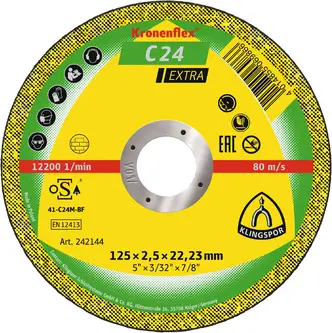 Klingspor - C 24 Extra Trennscheibe, 125 x 2,5 x 22,23 mm gerade
