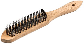Klingspor - BH 600 Handbürste Standard Anzahl Reihen 4, 125 x 25 x 290 mm Holzgriff 0,3 Edelstahl