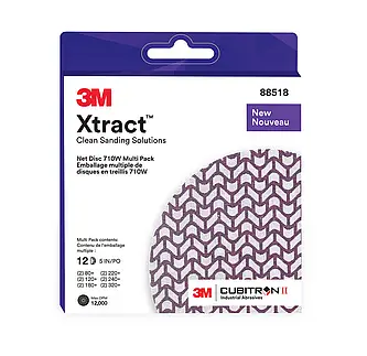 3M Xtract Cubitron II Net Disc 710W, Multi-Grade, 5 in x NH, Die 500X, 20 ea/Case, Multi-pack