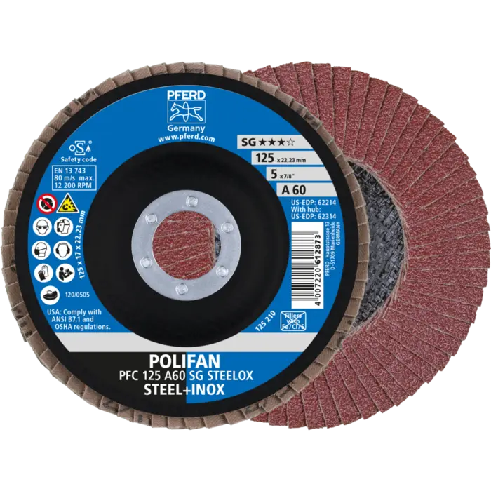 PFERD POLIFAN-Fächerscheiben PFC 125 A 60 SG STEELOX
