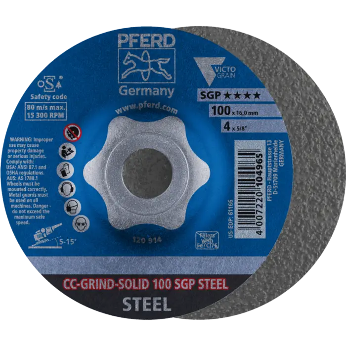 PFERD CC-GRIND (inkl. SOLID, FLEX, STRONG) CC-GRIND SOLID 100 SGP STEEL/16,0