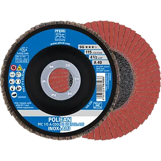 PFERD POLIFAN-Fächerscheiben PFC 115 A-COOL 40 SG INOX+ALU