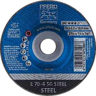 PFERD Schruppscheiben E 70-6 SG STEEL/10,0