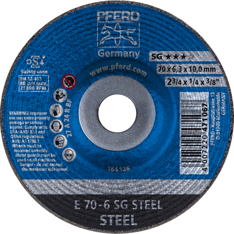 PFERD Schruppscheiben E 70-6 SG STEEL/10,0