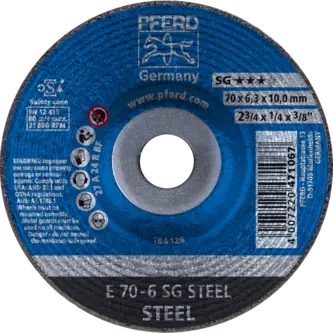 PFERD Schruppscheiben E 70-6 SG STEEL/10,0