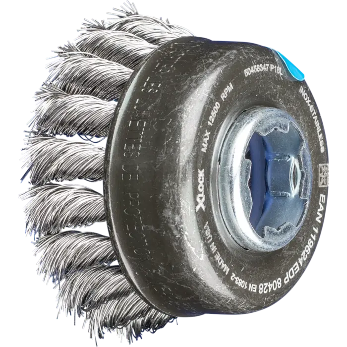 PFERD Topfbürsten mit Gewinde POS TBG 65/X-LOCK INOX 0,35