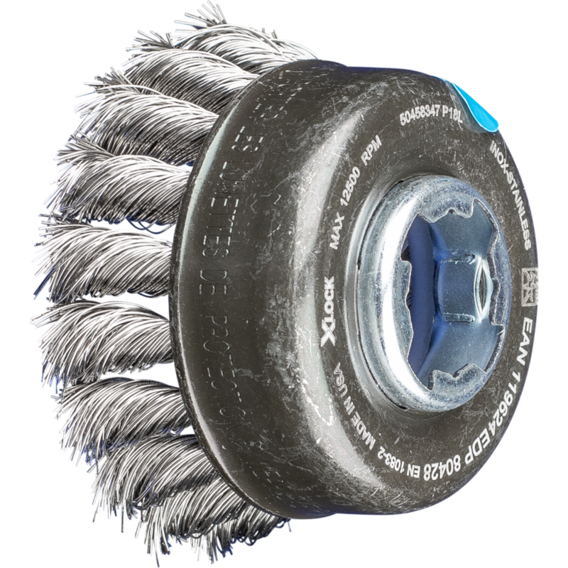 PFERD Topfbürsten mit Gewinde POS TBG 65/X-LOCK INOX 0,35