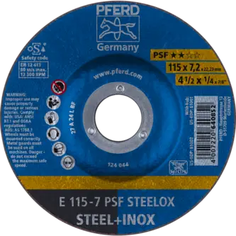 PFERD Schruppscheiben E 115-7 PSF STEELOX