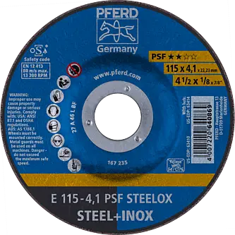 PFERD Schruppscheiben E 115-4,1 PSF STEELOX