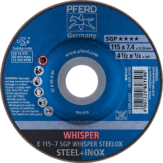 PFERD Schruppscheiben E 115-7 SGP WHISPER STEELOX