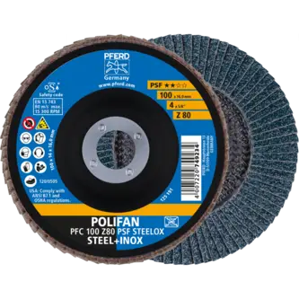 PFERD POLIFAN-Fächerscheiben PFC 100 Z 80 PSF STEELOX/16,0