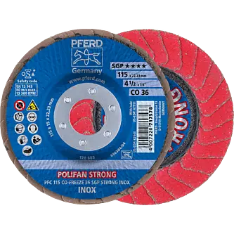 PFERD POLIFAN-Fächerscheiben PFC 115 CO-FREEZE 36 SGP STRONG INOX