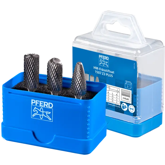 PFERD Hartmetallfrässtifte 1507 Z3 PLUS 3TLG
