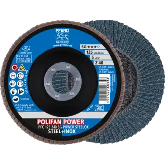 PFERD POLIFAN-Fächerscheiben PFC 125 Z40 SG POWER STEELOX (2)