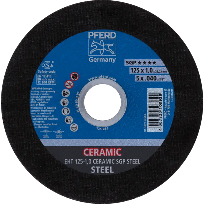 PFERD Trennscheiben EHT 100-1,3 CERAMIC SGP STEEL/16,0