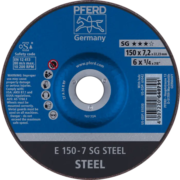 PFERD Schruppscheiben E 150-7 SG STEEL