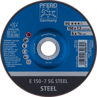 PFERD Schruppscheiben E 150-7 SG STEEL