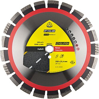 Klingspor - DT 350 AB Diamanttrennscheibe, 300 x 2,8 x 25,4 mm 18 Segmente 40 x 2,8 x 12 mm, Weitverzahnt
