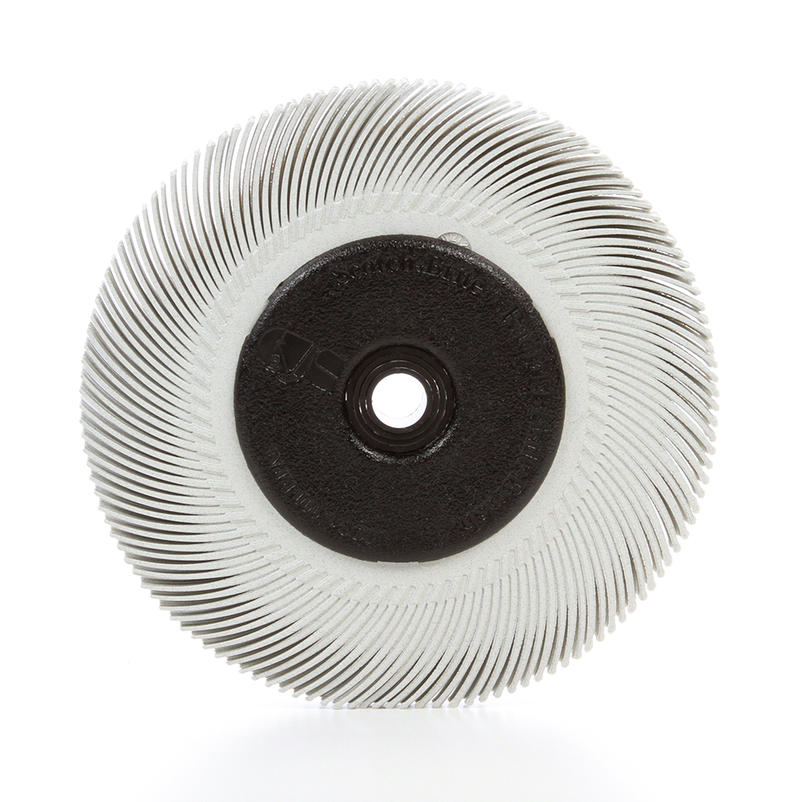 Scotch-Brite Radial Bristle Brush BB-ZB mit Kunststoff-Flansch, weiß, 152,4 mm x 11,11 mm x 25,4 mm, P120, Typ C