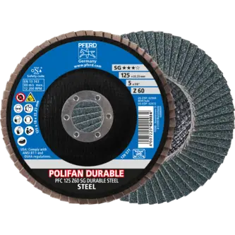 PFERD POLIFAN-Fächerscheiben PFC 125 Z60 SG DURABLE STEEL