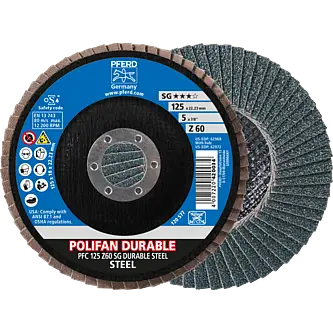 PFERD POLIFAN-Fächerscheiben PFC 125 Z60 SG DURABLE STEEL