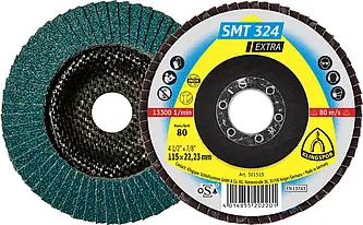 Klingspor - SMT 324 Schleifmopteller, 115 x 22,23 mm Korn 80 gewölbt