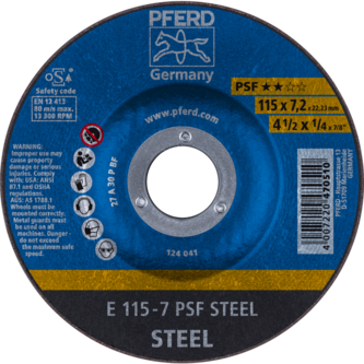 PFERD Schruppscheiben E 115-7 PSF STEEL