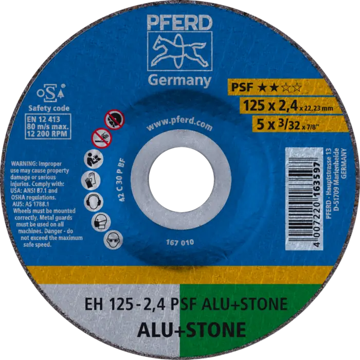 PFERD Trennscheiben EH 125-2,4 PSF ALU+STONE (10)