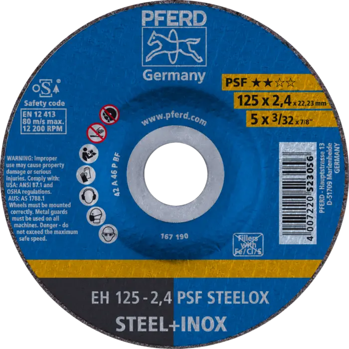 PFERD Trennscheiben EH 125-2,4 PSF STEELOX