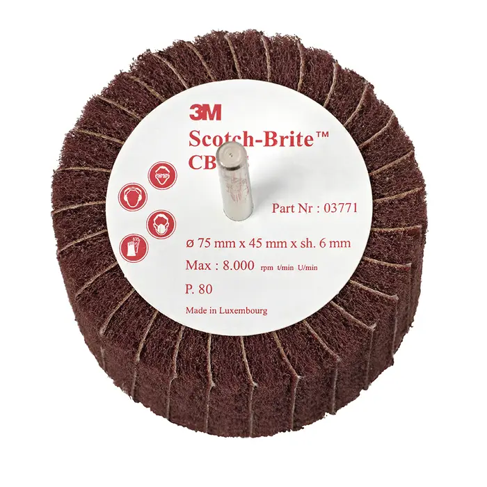 Scotch-Brite Lamellenbürste CB-ZS, rot, 76,2 mm, 45 mm, 6 mm, P120