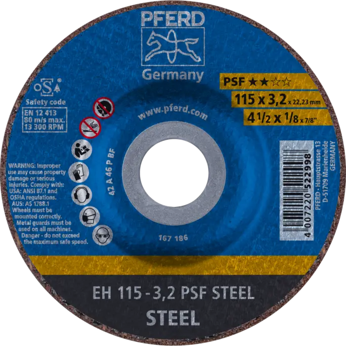 PFERD Trennscheiben EH 115-3,2 PSF STEEL