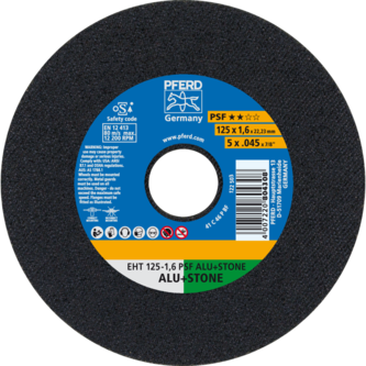 PFERD Trennscheiben EHT 125-1,6 PSF ALU+STONE