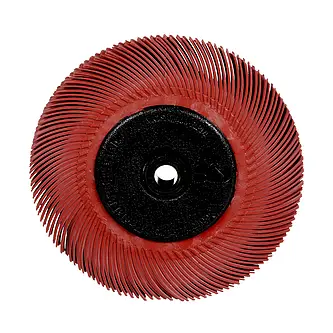 Scotch-Brite Radial Bristle Brush BB-ZB mit Kunststoff-Flansch, rot, 152,4 mm, 12,7 mm, P220, Typ C