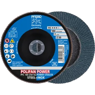 PFERD POLIFAN-Fächerscheiben PFC 180 Z50 SG POWER STEELOX