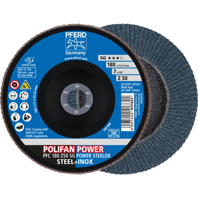 PFERD POLIFAN-Fächerscheiben PFC 180 Z50 SG POWER STEELOX